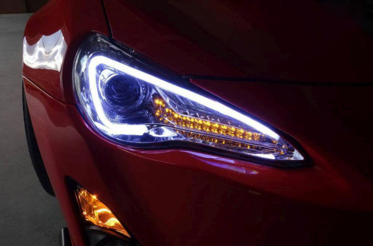 SPEC D Black 3D LED Black Projector Headlight for 12-16 Toyota 86 GTS Subaru BRZ ZN6 Head lights