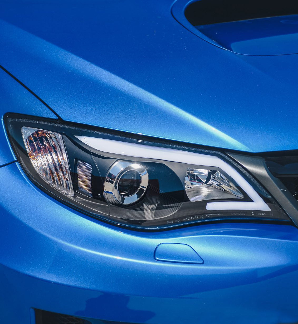 Black LED DRL Projector Headlights for 08-13 Subaru Impreza RS WRX Sti G3 head lights