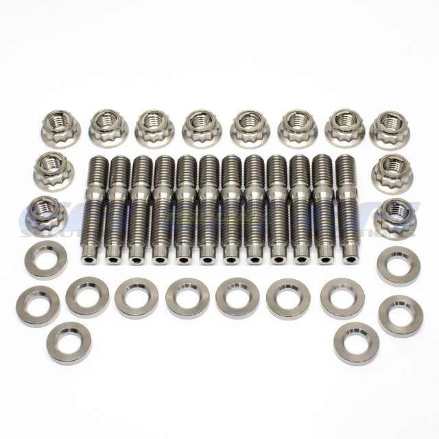 M10 Titanium Stud, Washer & Lock Nut Kit (12 PCS) - Prolink Performance