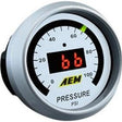 AEM Oil Pressure Gauge, 0~100PSi, Includes BLK/White Display - Prolink Performance