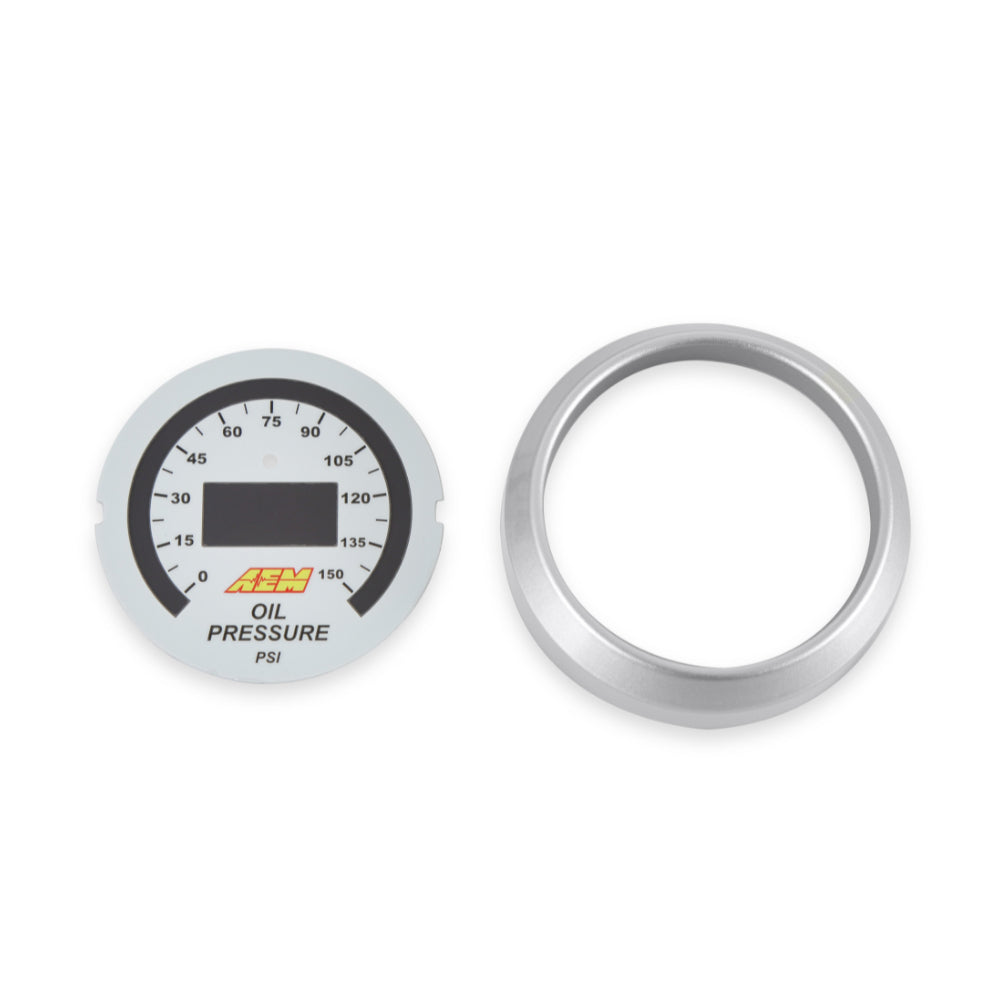 AEM Oil Pressure Gauge, 0~150PSi, Includes BLK/White Display - Prolink Performance