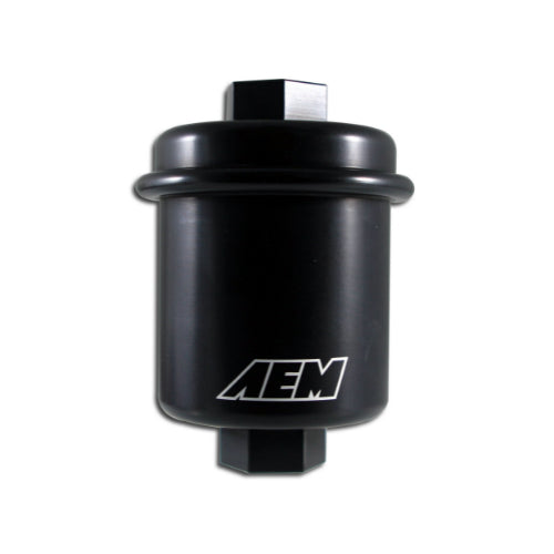 AEM High-Flow Flow Fuel Filter, Supports up to 500HP, 6061 Alloy Body - Prolink Performance