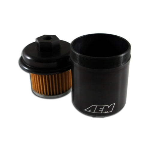 AEM High-Flow Flow Fuel Filter, Supports up to 500HP, 6061 Alloy Body - Prolink Performance