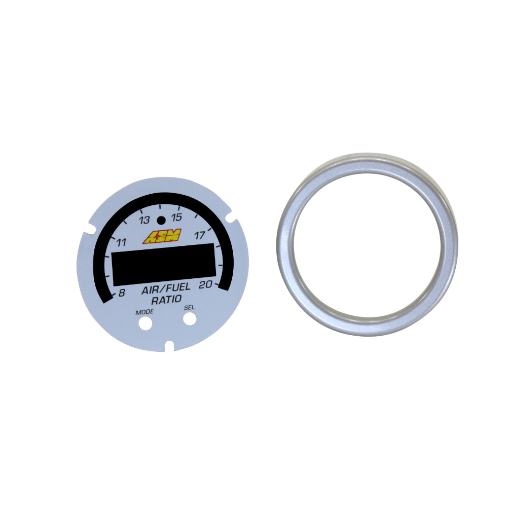 AEM Silver Bezel & White AFR/Lambda Faceplate - Prolink Performance