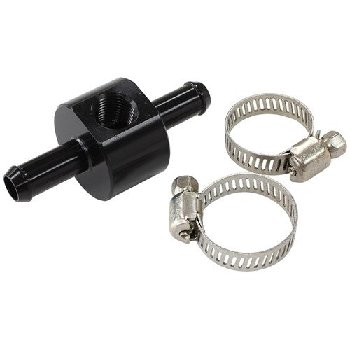 Inline 5/16" Barb Adapter with 1/8" Port Black - AF138-05BLK
