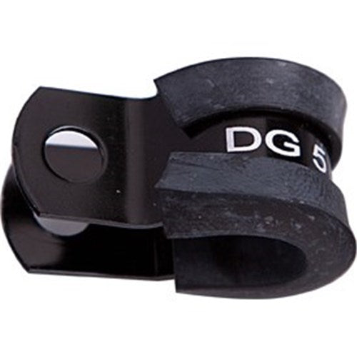 Cushioned P-Clamps 1/2" (12.6mm)I.D - Black Finish Suits -4AN 400 Series. Sold As A 5 Pack - AF158-08BLK
