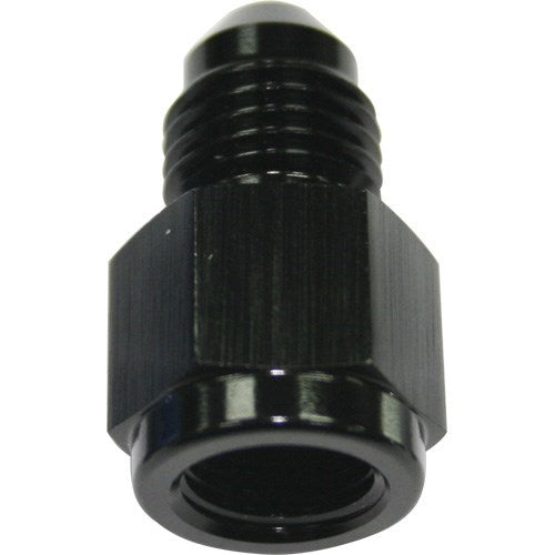 Straight Female NPT to Male AN Adapter 1/8" to -3AN Black Finish - AF370-03BLK