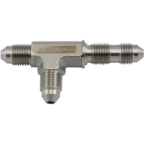 Aeroflow Stainless Steel Bulkhead Tee On the Run -3AN Bulkhead Nut Sold Separate - AF389-03