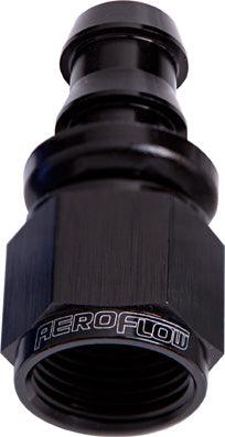 Aeroflow 400 / 510 Series Full Flow Push Lock Straight Hose End -6AN Black Finish. Suits 400 & 500 Series Hose AF401-06BLK - Prolink Performance