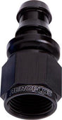 Aeroflow 400 / 510 Series Full Flow Push Lock Straight Hose End -6AN Black Finish. Suits 400 & 500 Series Hose AF401-06BLK - Prolink Performance