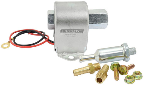 Aeroflow Super Low Pressure In-Line (Facet) Carburettor Fuel Pump 25 GPH @ 4 Psi, 1/8" NPT Inlet/Outlet, Metal Body AF49-1067 - Prolink Performance