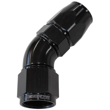 570 Series PTFE 45° Hose End -20AN Black Finish. Suits 200 & 250 Series Hose AF572-20DBLK - Prolink Performance