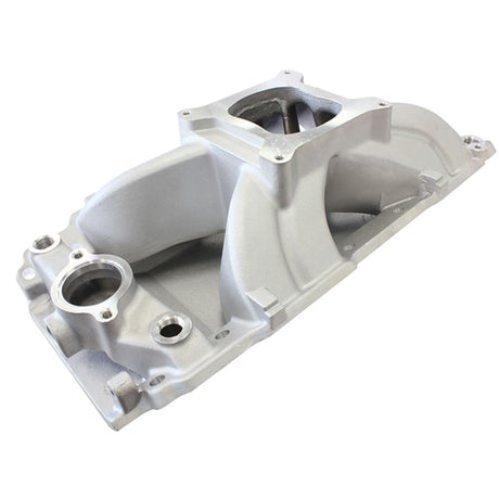 Aeroflow BB Chev Hi-Rise Single Plane Intake Manifold, Natural Cast Finish AF6010-1002 - Prolink Performance