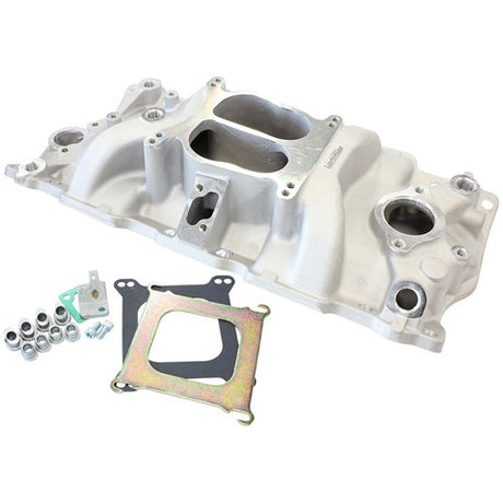 Aeroflow SB Chev Classic Dual Plane Intake Manifold, Natural Cast Finish AF6011-1000 - Prolink Performance