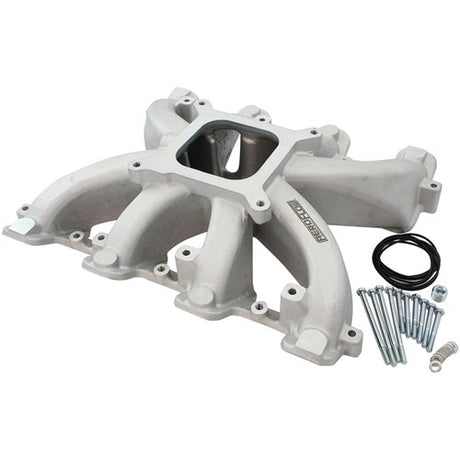 Aeroflow GM LS Cathedral Port Carburettor Street Single Plane Non-EFI Intake Manifold, Natural Cast Finish AF6040-5000 - Prolink Performance
