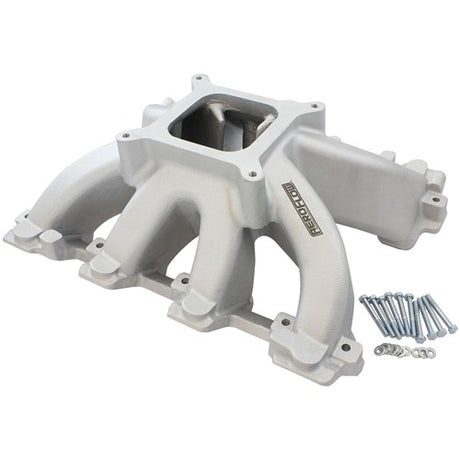 Aeroflow GM LS Cathedral Port Carburettor Hi Rise Single Plane Non-EFI Intake Manifold, Natural Cast Finish AF6040-5005 - Prolink Performance