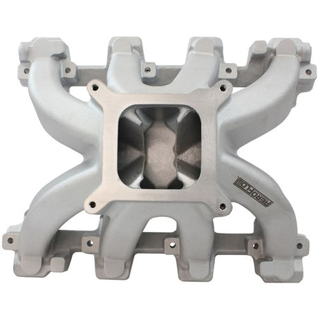 Aeroflow GM LS Cathedral Port Carburettor Hi Rise Single Plane Non-EFI Intake Manifold, Natural Cast Finish AF6040-5005 - Prolink Performance