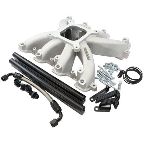 AeroflowGM LS Cathedral Port Carburettor Street Single Plane EFI Intake Manifold, Natural Cast Finish AF6050-5000 - Prolink Performance