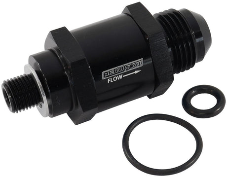 Aeroflow EFI Fuel Pump Check Valve -8AN (M10 x 1.00mm) AF616-08BLK - Prolink Performance