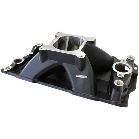Aeroflow SB Chev Hi-Rise Single Plane Intake Manifold, Black Finish AF6201-1000 - Prolink Performance