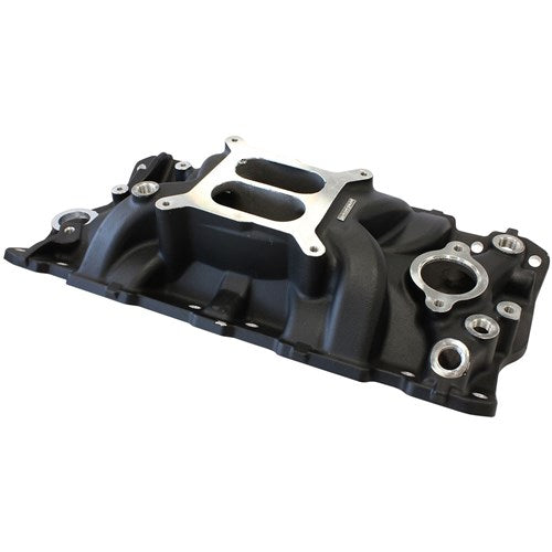 Aeroflow SB Chev Street Dual Plane Intake Manifold, Black Finish AF6210-1000 - Prolink Performance