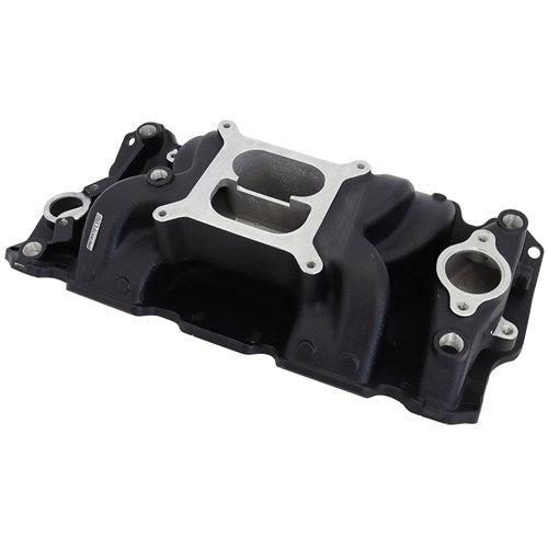 Aeroflow SB Chev Air Gap Dual Plane Intake Manifold, Black Finish AF6210-1001 - Prolink Performance