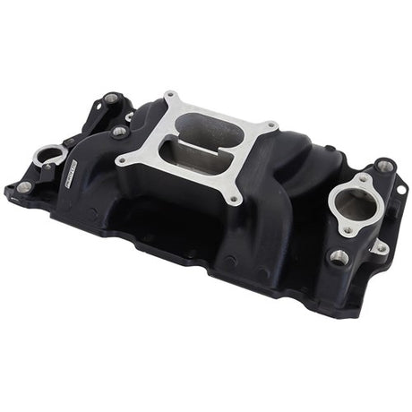 Aeroflow SB Chev Air Gap Dual Plane Intake Manifold, Black Finish AF6210-1001 - Prolink Performance