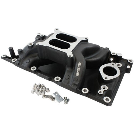 Aeroflow Small Block Chrysler Air Gap Dual Plane Intake Manifold, Black Finish AF6210-3005 - Prolink Performance