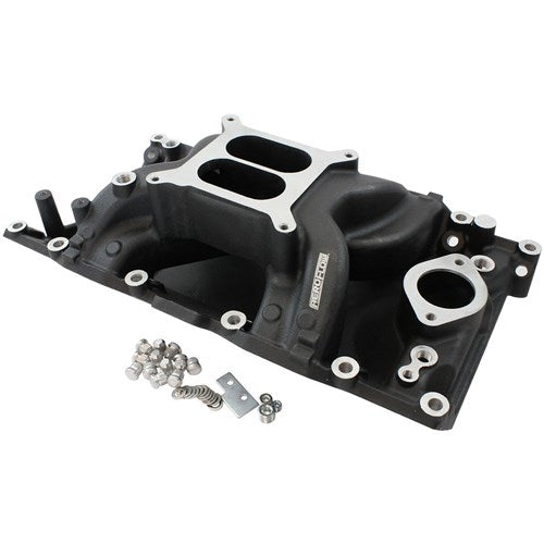 Aeroflow Small Block Chrysler Air Gap Dual Plane Intake Manifold, Black Finish AF6210-3005 - Prolink Performance