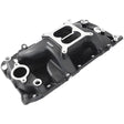 Aeroflow BB Chev Air Gap Dual Plane Intake Manifold, Black Finish AF6211-1001 - Prolink Performance