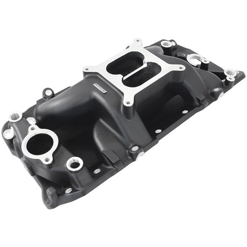 Aeroflow BB Chev Air Gap Dual Plane Intake Manifold, Black Finish AF6211-1001 - Prolink Performance
