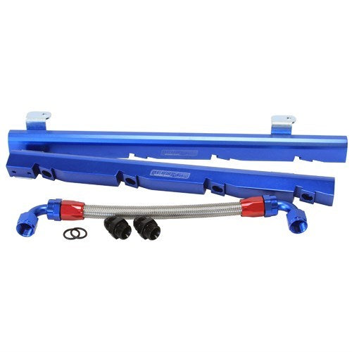 Aeroflow Holden 304-355 V8 Billet EFI Fuel Rails - Blue - AF64-2008 - Prolink Performance