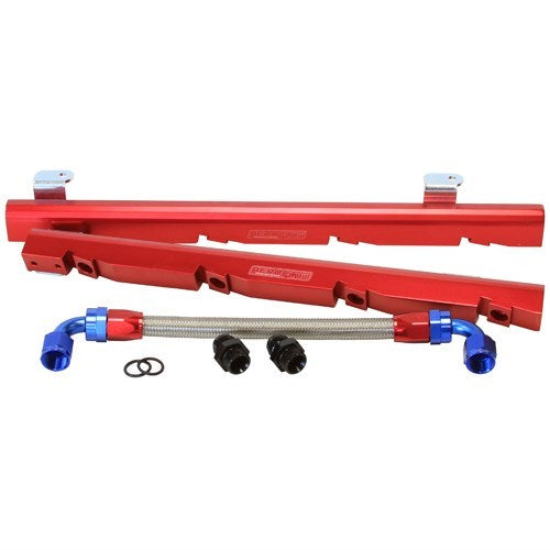 Aeroflow Holden 304-355 V8 Billet EFI Fuel Rails - Red - AF64-2008R - Prolink Performance