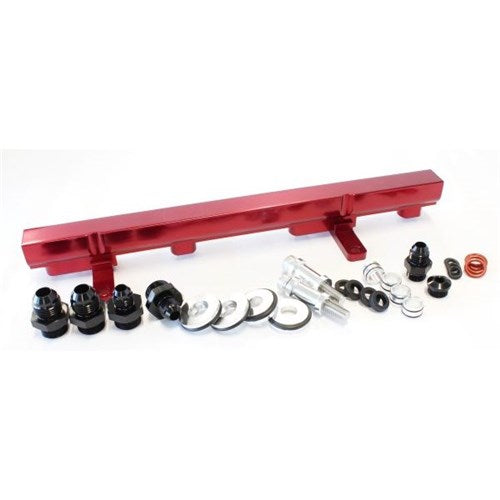 Aeroflow Nissan S13 SR20 Billet EFI Fuel Rail - Red - AF64-2009R - Prolink Performance