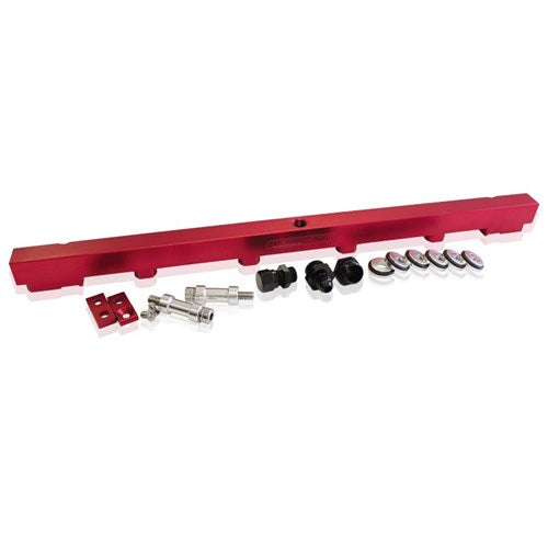 Aeroflow Nissan RB25 Billet EFI Fuel Rail - Red - AF64-2010R - Prolink Performance