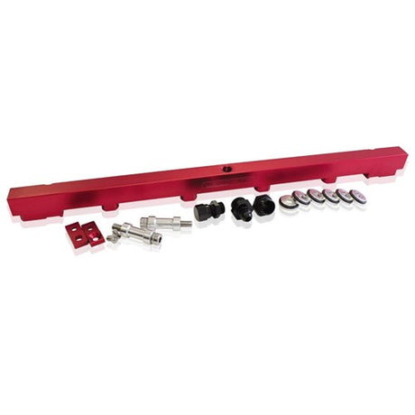 Aeroflow Nissan RB25 Billet EFI Fuel Rail - Red - AF64-2010R - Prolink Performance