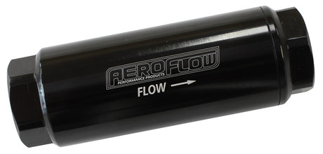 Aeroflow 10 Micron Pro Filter - Black -8AN ORB Inlet/Outlet Ports AF66-2042BLK-10 - Prolink Performance