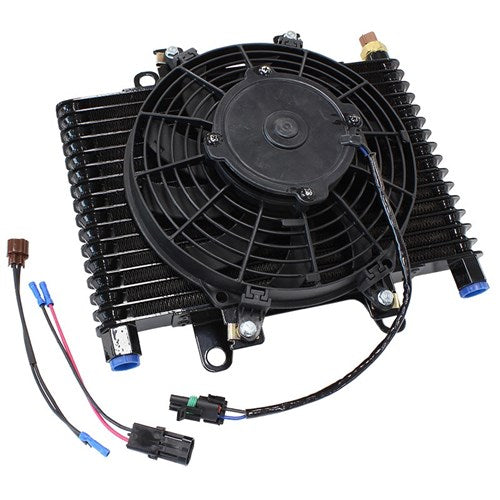 Competition Oil & Transmission Cooler -10 ORB, 13.5" x 11.5" x 3.95", with Fan & Switch - Prolink Performance