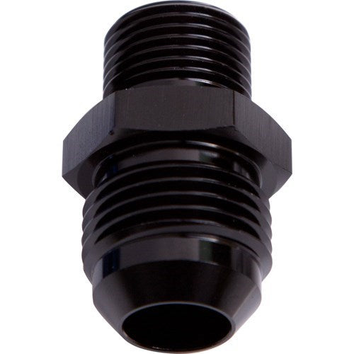Metric to Male Flare Adapter M10 x 1mm to -6AN Adapter, Black Finish - AF729-06BLK