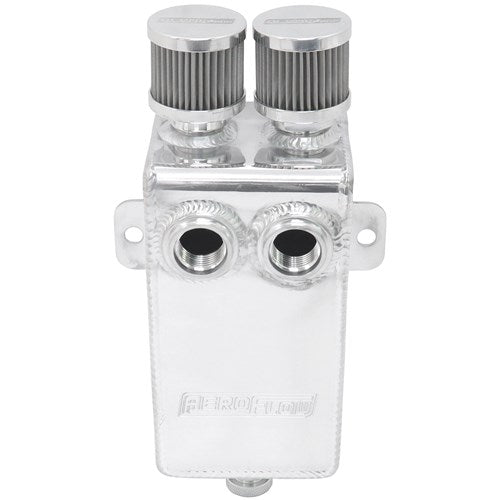 Aeroflow 1L Universal Dual Breather/Catch Can Tank - Polished AF77-2020 - Prolink Performance