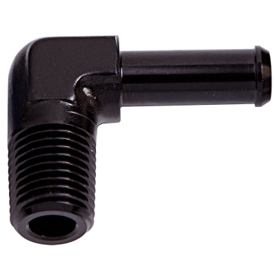 Aeroflow Male NPT to Barb 90° Adapter 1/8" to 3/16" AF842-03-04BLK - Prolink Performance