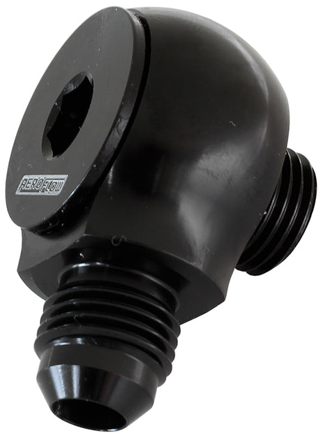 Aeroflow 90° Low Profile -12ORB to -12AN Male Adapter AF909-12BLK - Prolink Performance