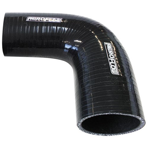 Aeroflow Gloss Black 90° Silicone Reducer / Expander Hose 4" (102mm) to 3" (76mm) I.D - AF9203-400-300