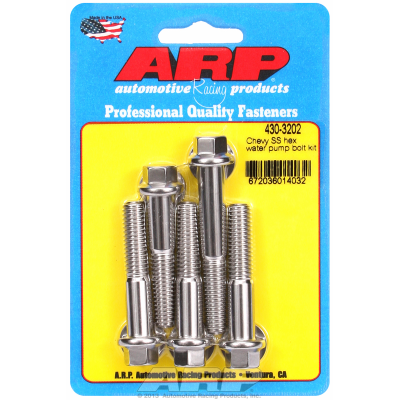 ARP Water Pump Bolt Kit, Hex Head S/S (SB/BB Chev With Long Water Pump) AR430-3202 - Prolink Performance