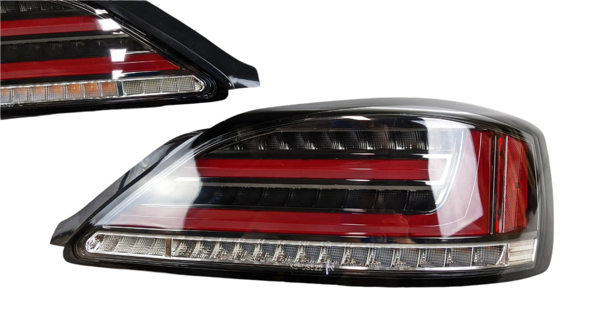 Black Fiber Sequential LED Taillights for 99-02 Nissan Silvia 200SX S15 Spec R tail lights