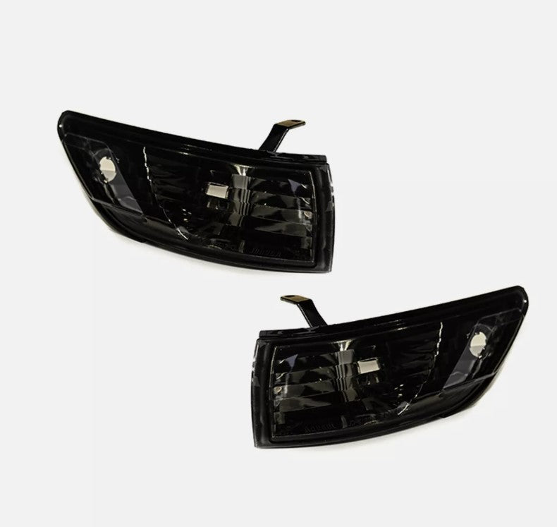Black Front Corner Indicator Signal Lights for 88-93 Nissan S13 Silvia