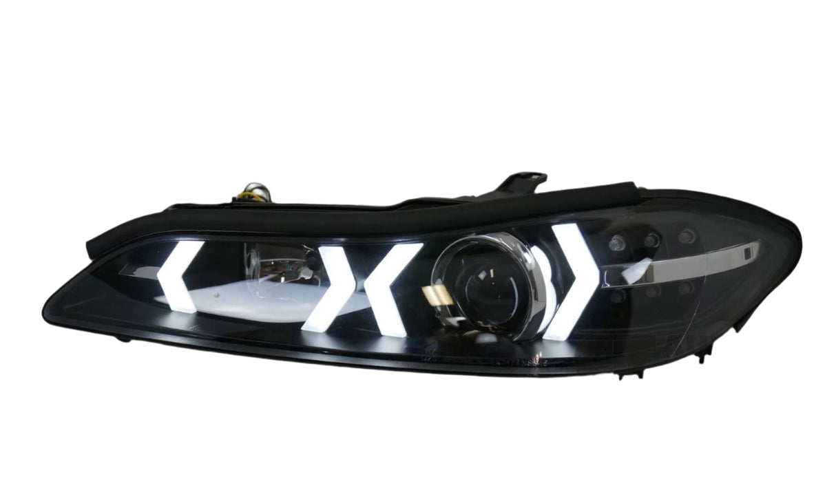 Black LED 3D DRL Projector Headlights & LED Indicators for 99-02 Nissan S15 200sx Silvia Head lights