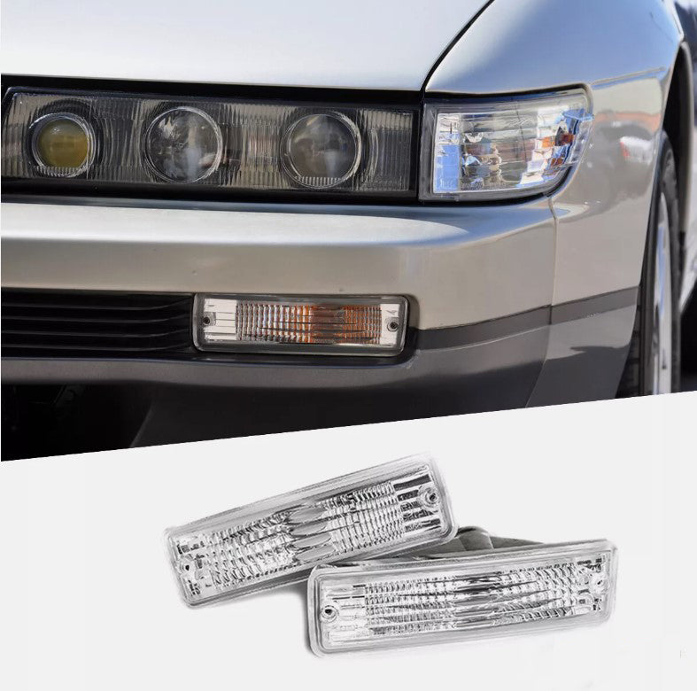 Clear Front Bumper Indicator signal light for 1988-1993 Nissan S13 Silvia