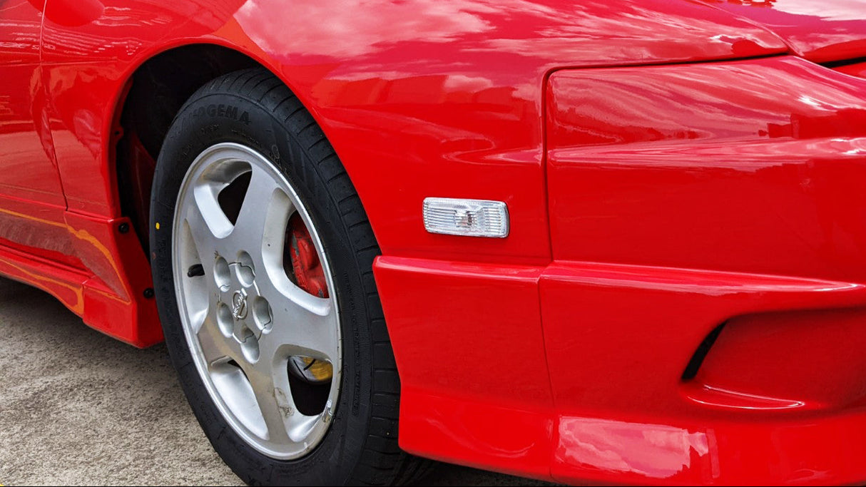 Clear Side Marker Indicator Lights for 91-98 Nissan 180SX RPS13 Silvia