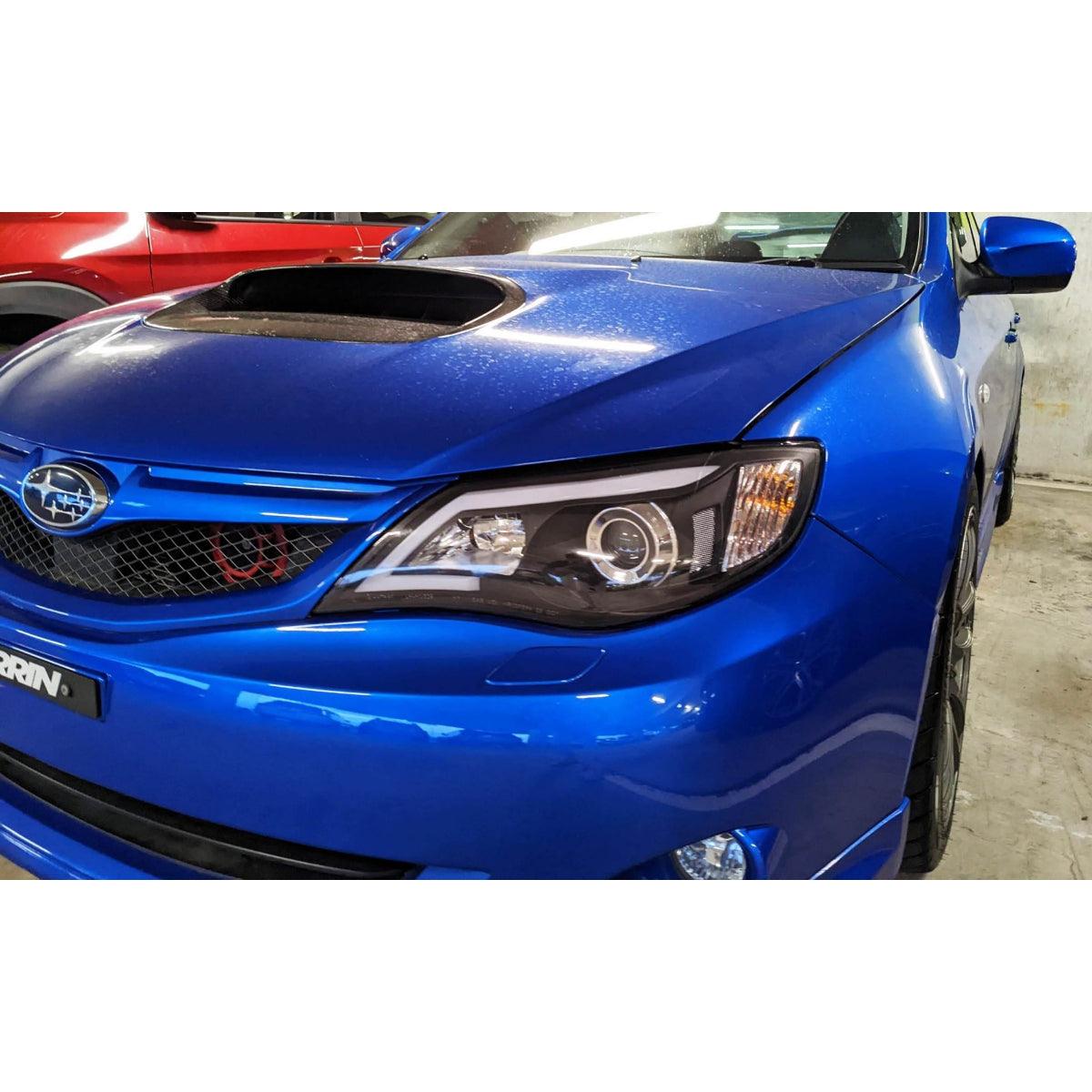 Spec D BLK Edition Headlights Neon Bar to fit Impreza WRX 08-14 GR GE GH - Prolink Performance